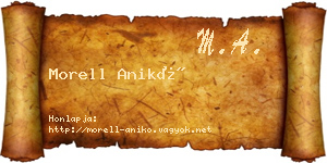 Morell Anikó névjegykártya